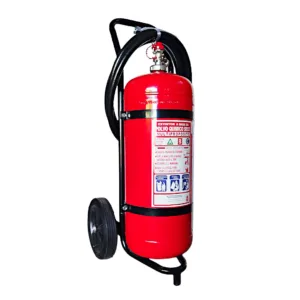 Carro porta extintor metálico con ruedas 25kg PQS – Matafuegos SpA