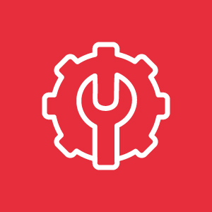 Icono de herramienta y engranaje